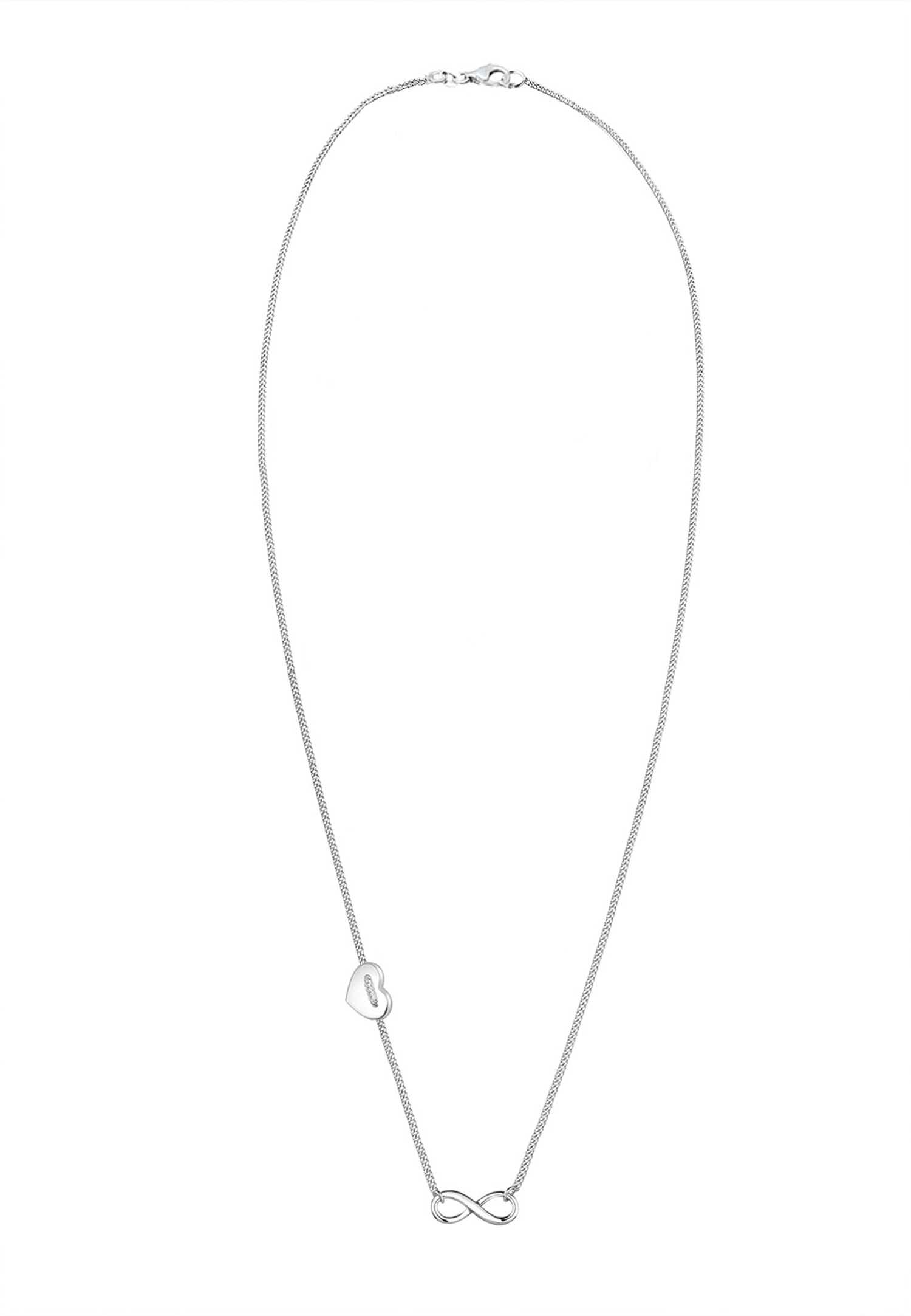 Ciondolo da donna Elli a forma di cuore infinito in filigrana d'argento sterling 925.