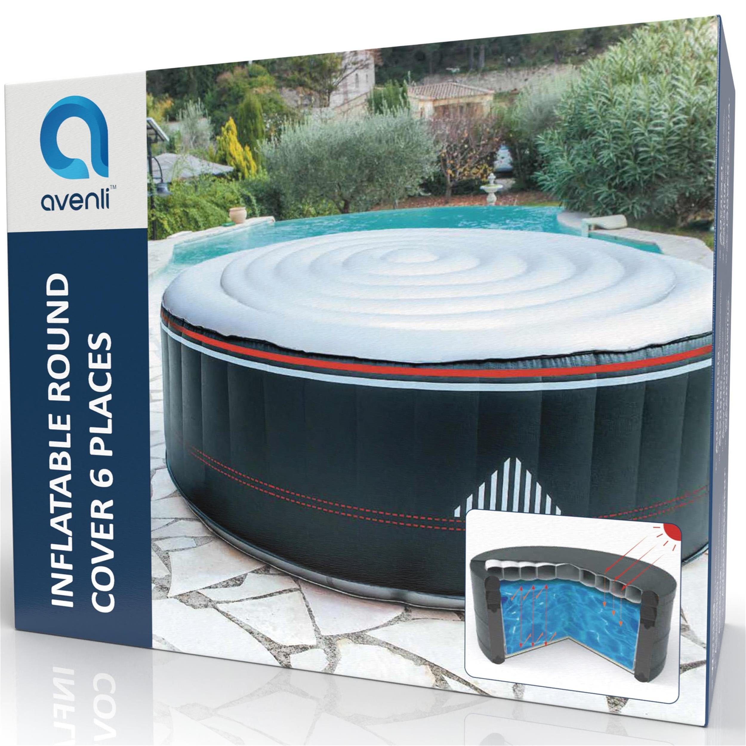 Avenli Pool-Abdeckplane Abdeckung Spa / Whirlpool Deckeleinsatz Ø160x25cm (Packung, 1-St)