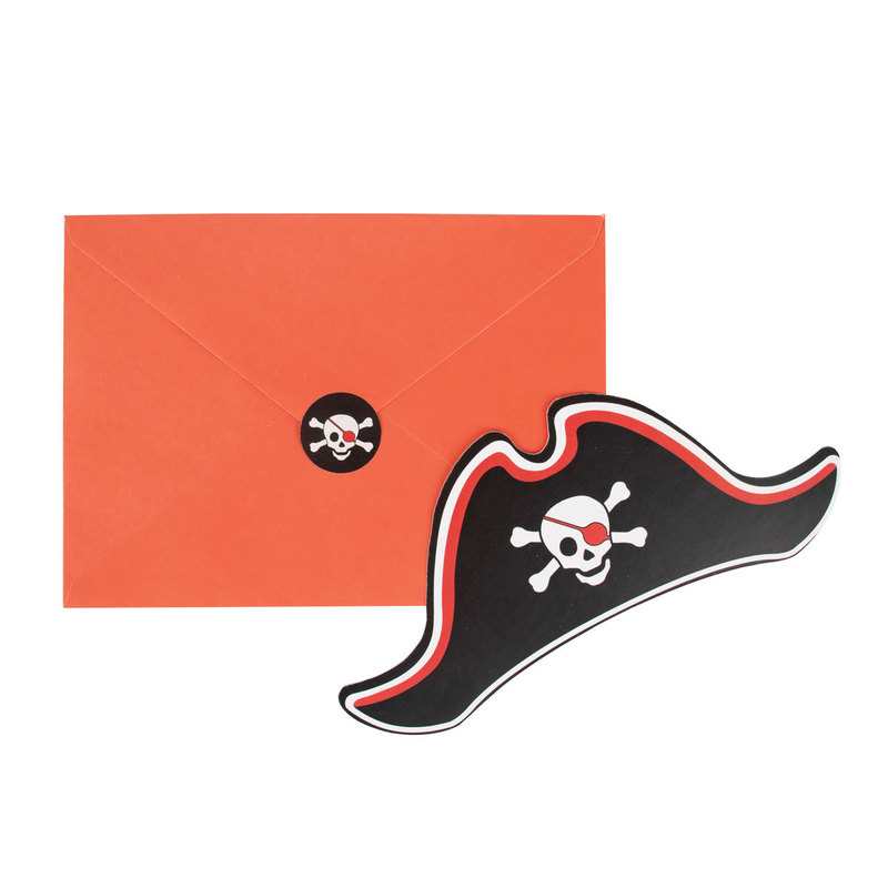 8 invitations Pirate My little day
