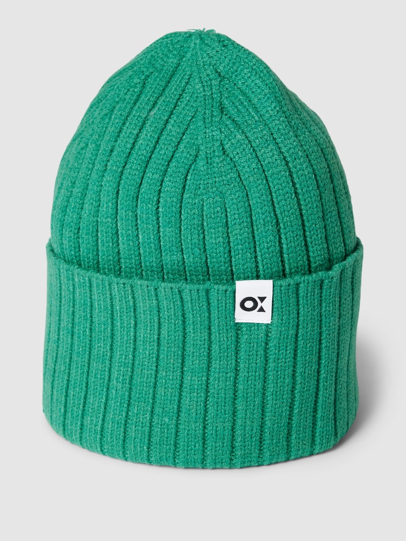 Beanie mit breitem Umschlag Modell 'Adela' in grasgrün