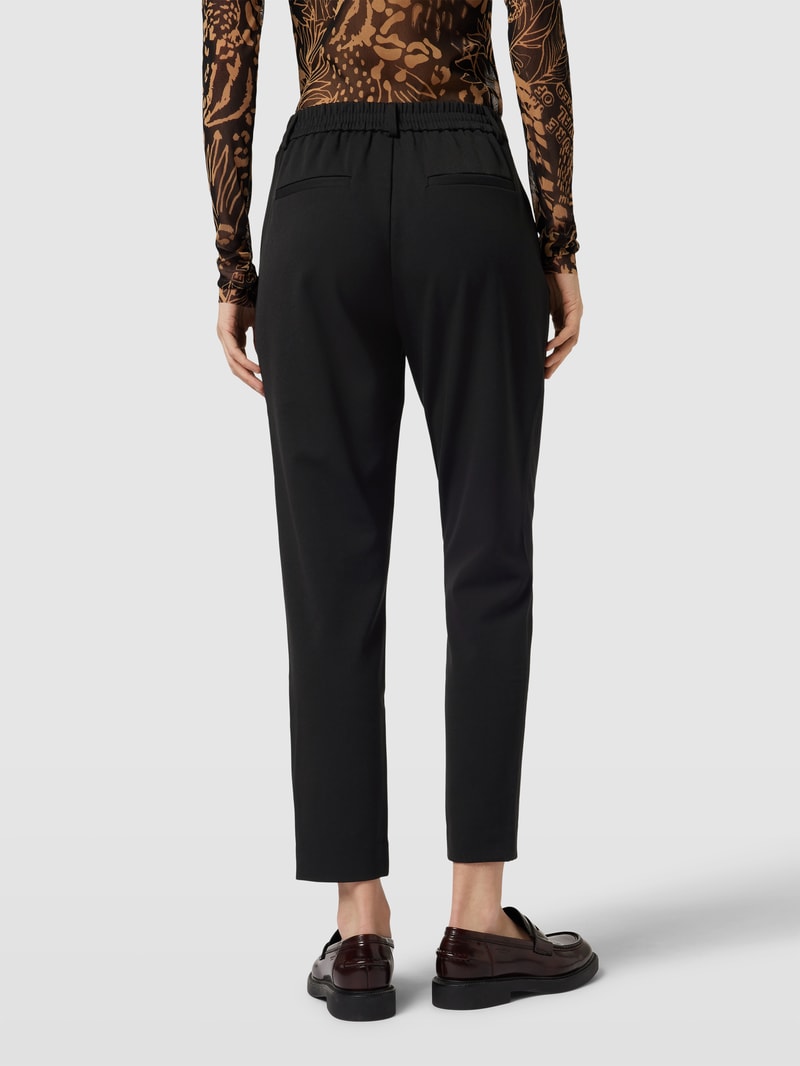 Slim Fit Stoffhose mit Bundfalten Modell 'VARONE' in black