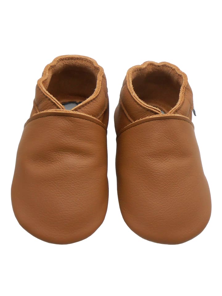 Yalion Baby Leder-Krabbelschuhe in Braun günstig kaufen