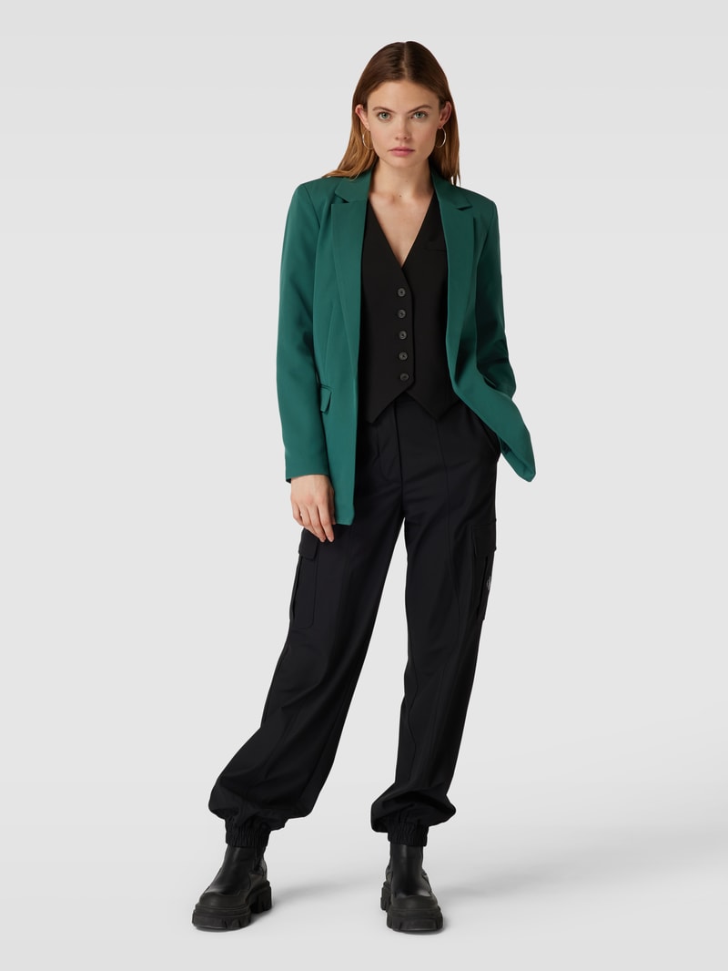 Blazer mit Reverskragen Modell 'BOSSY' in dunkelgrün