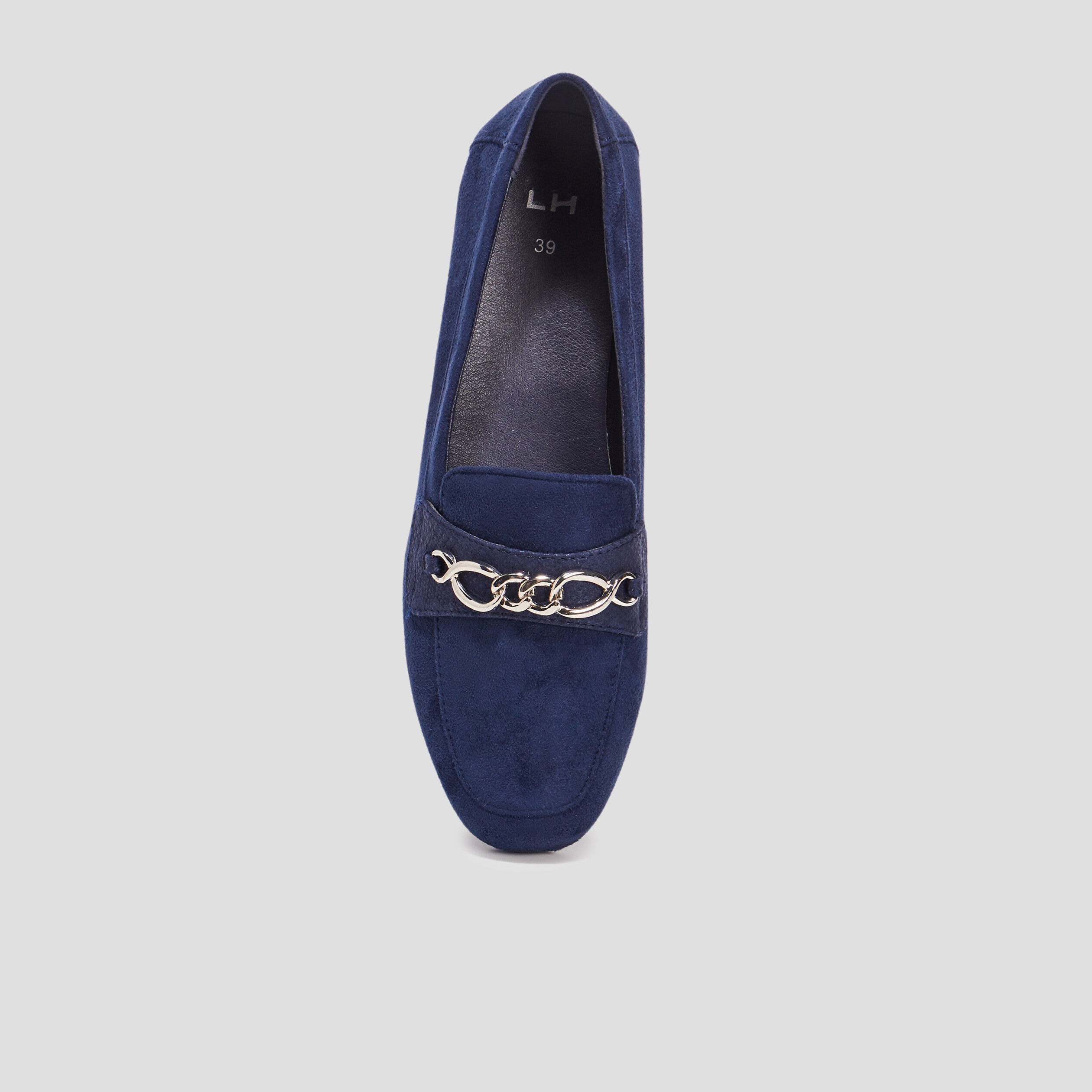 Mocassins plats suède bleu marine femme | La Halle