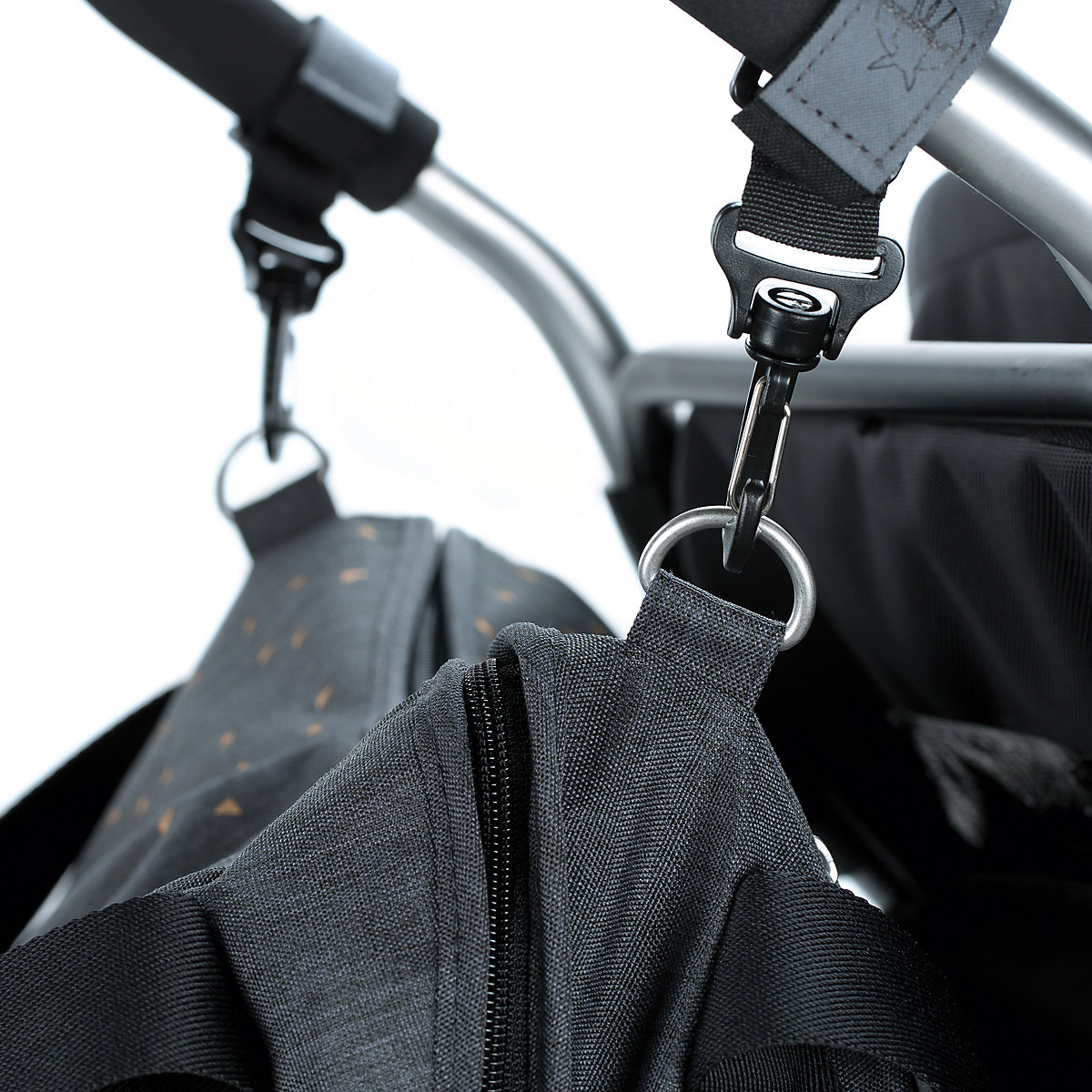 Wickeltasche Zwillinge Casual Twin Bag Triangle dark grey, inkl. Zubehör & Wickelunterlage