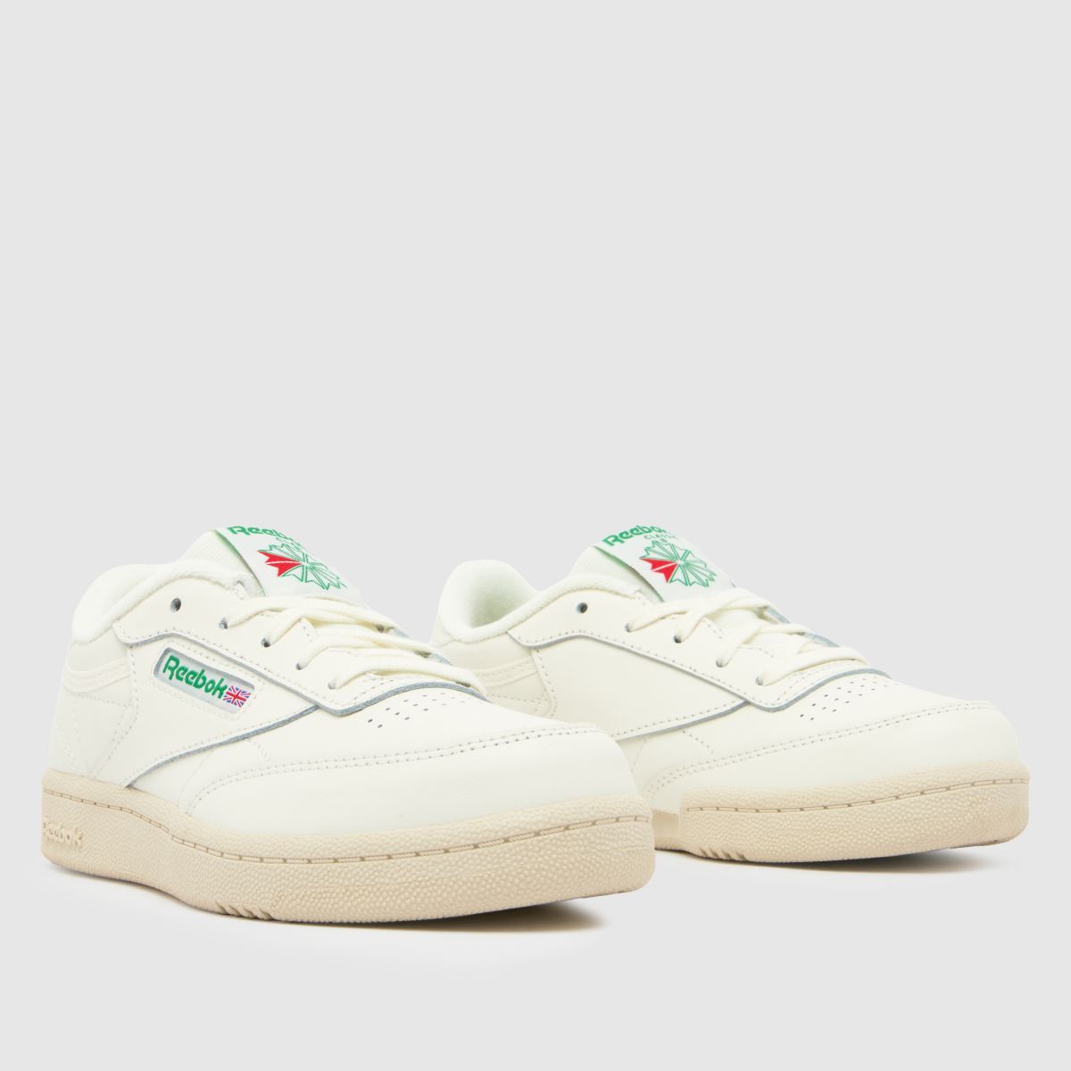 Reebok Club C Junior-träningsskor i benvitt