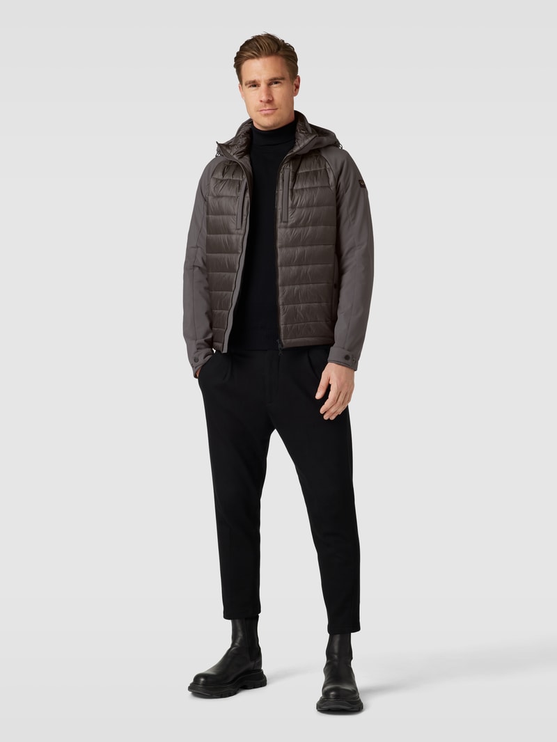 Jacke mit Steppnähten in graphit