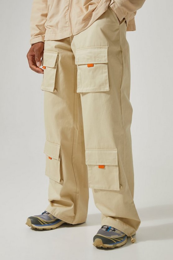 Active Twill Cargo-Hose mit weitem Bein