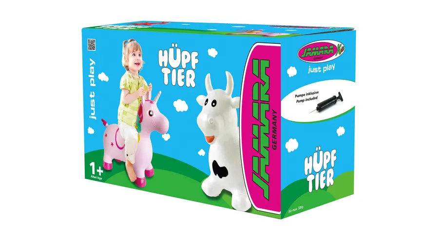 Jamara Hüpftier Einhorn bunt mit Pumpe   460316
