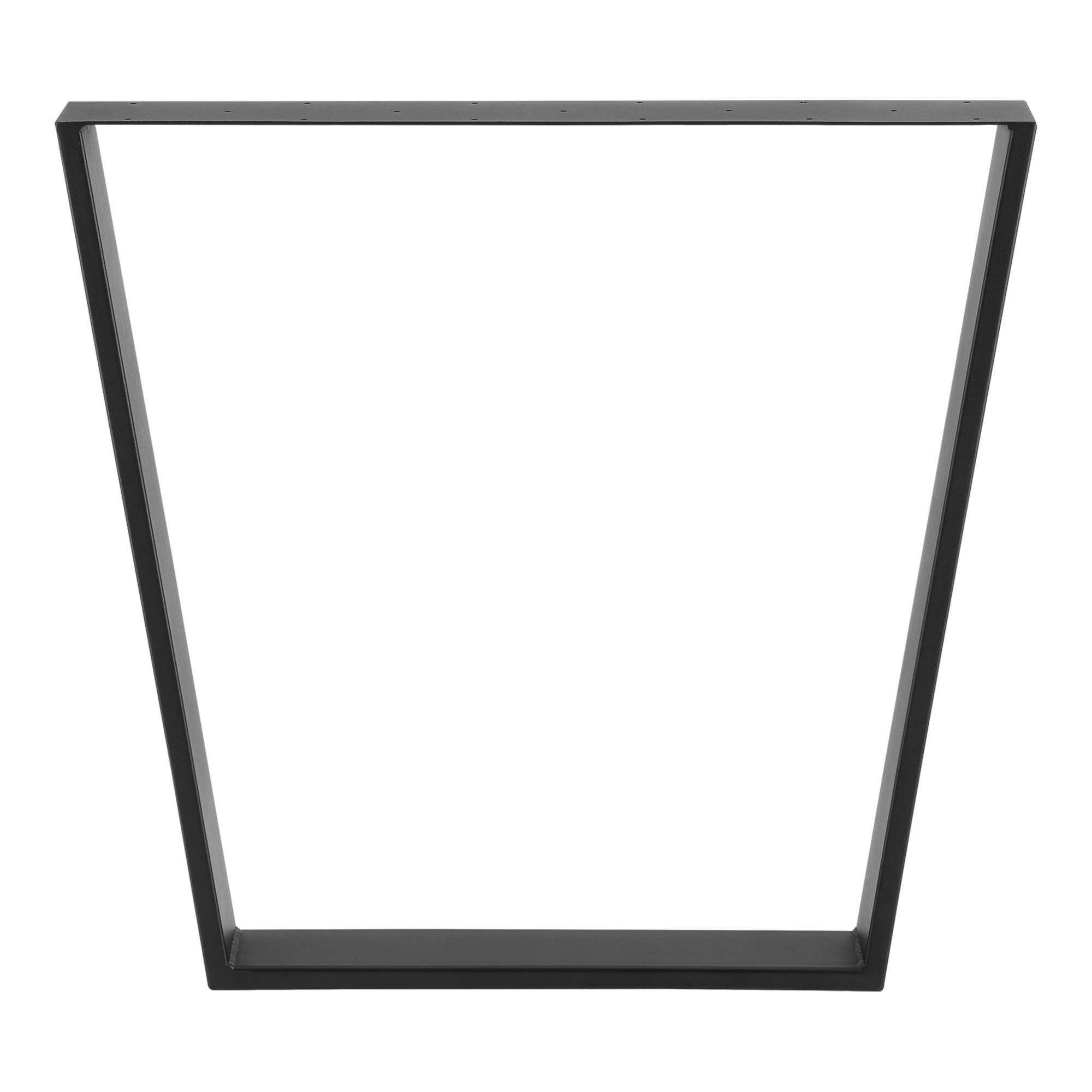 en.casa Tischgestell, Lalling Tischuntergestell 2er Set 55/75x72cm Stahl Schwarz