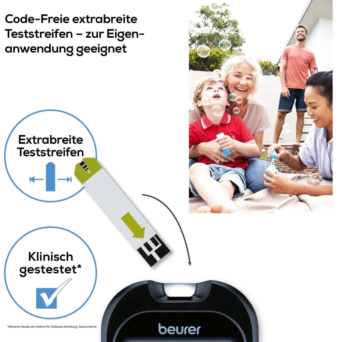 Beurer Blutzuckermessgerät GL 48 mmol/L-Schnell & präzise