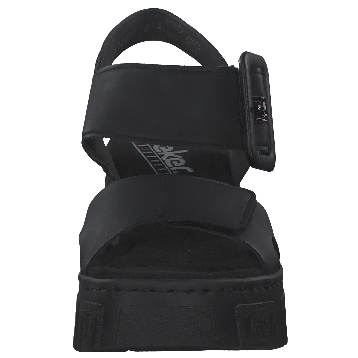 Rieker 68050, Plateau-Sandaletten, Damen, schwarz/black