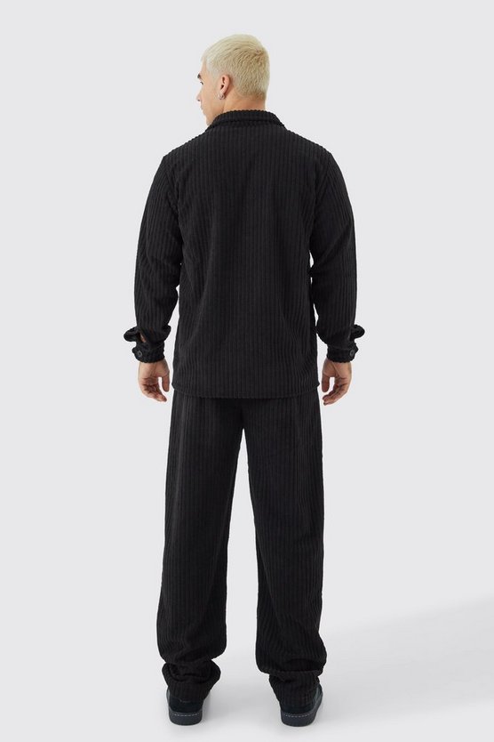Geripptes Overshirt