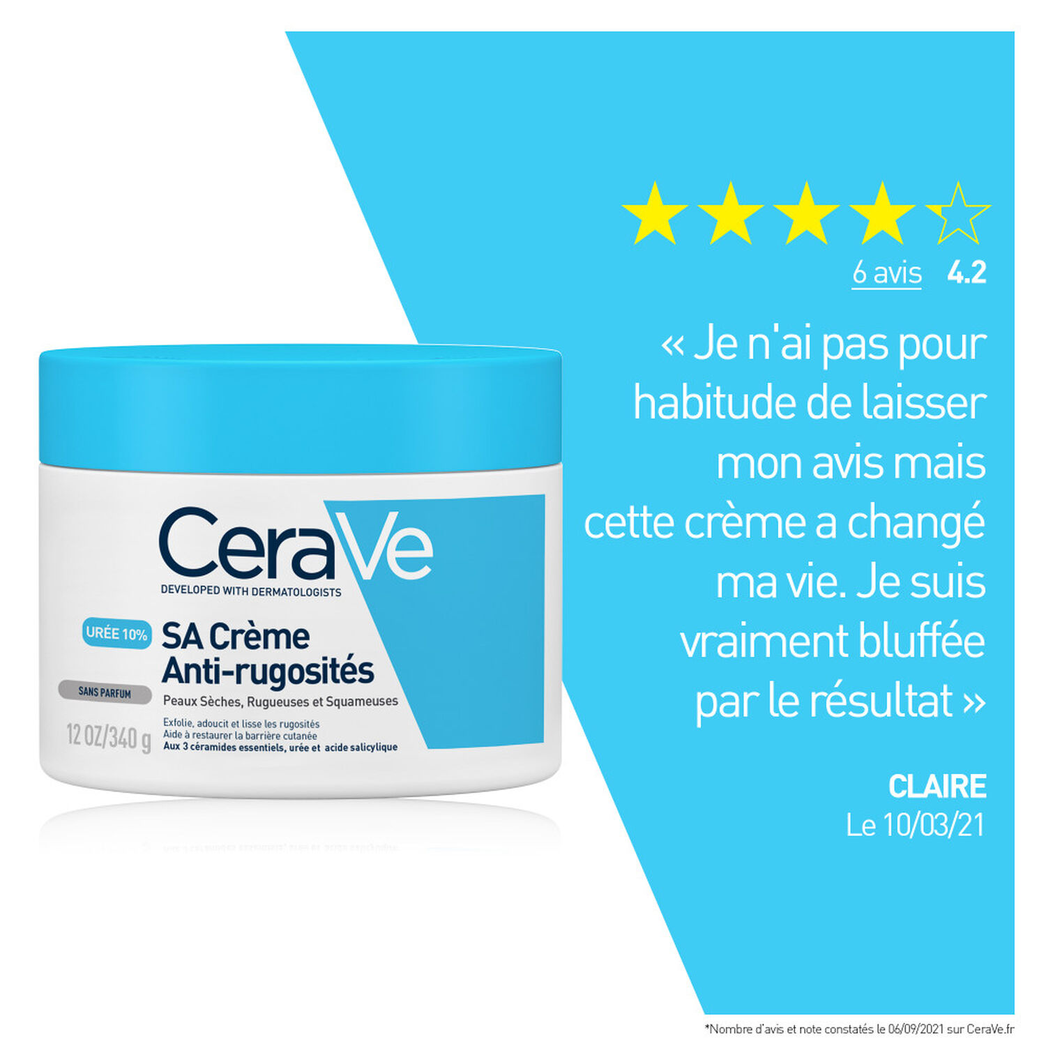 Cerave Crème Anti-Rugosités Peaux Sèches, Rugeuses & Squameuses