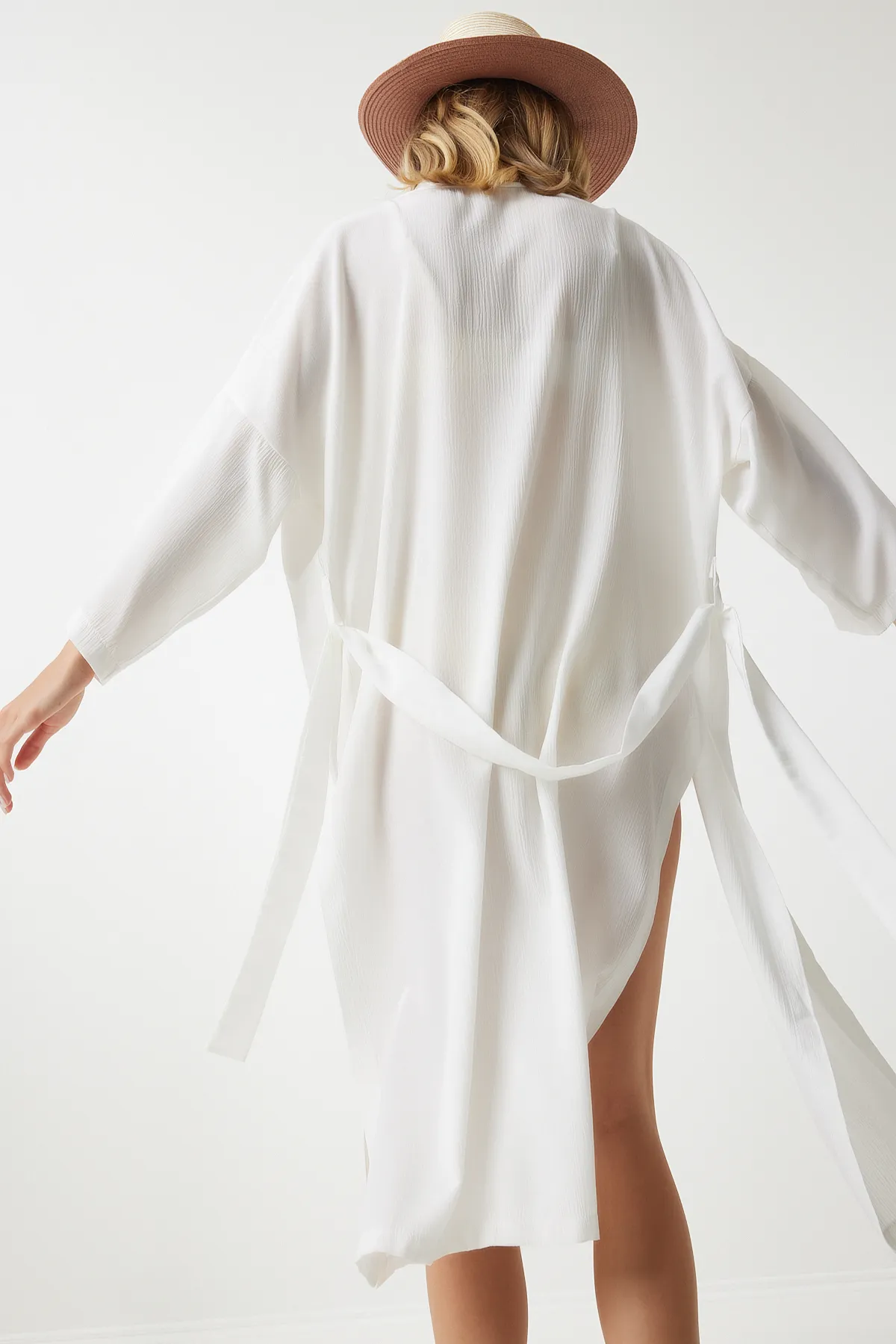 Happiness İstanbul  Kimono & Kaftan - Weiß - Regular Fit