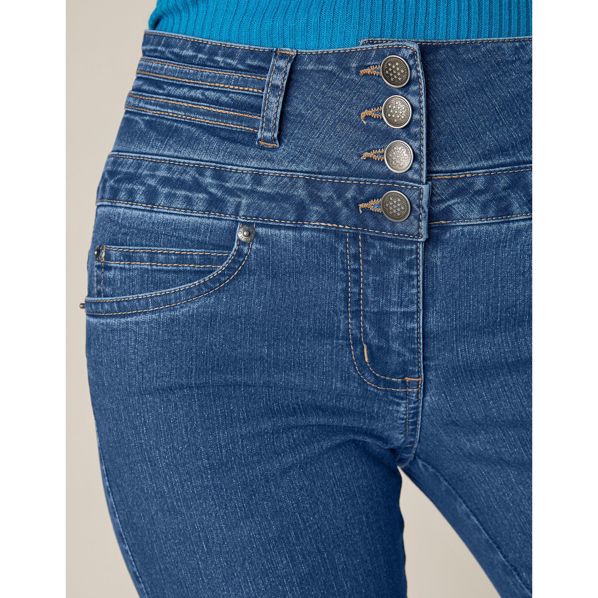 Jean coupe droite taille haute