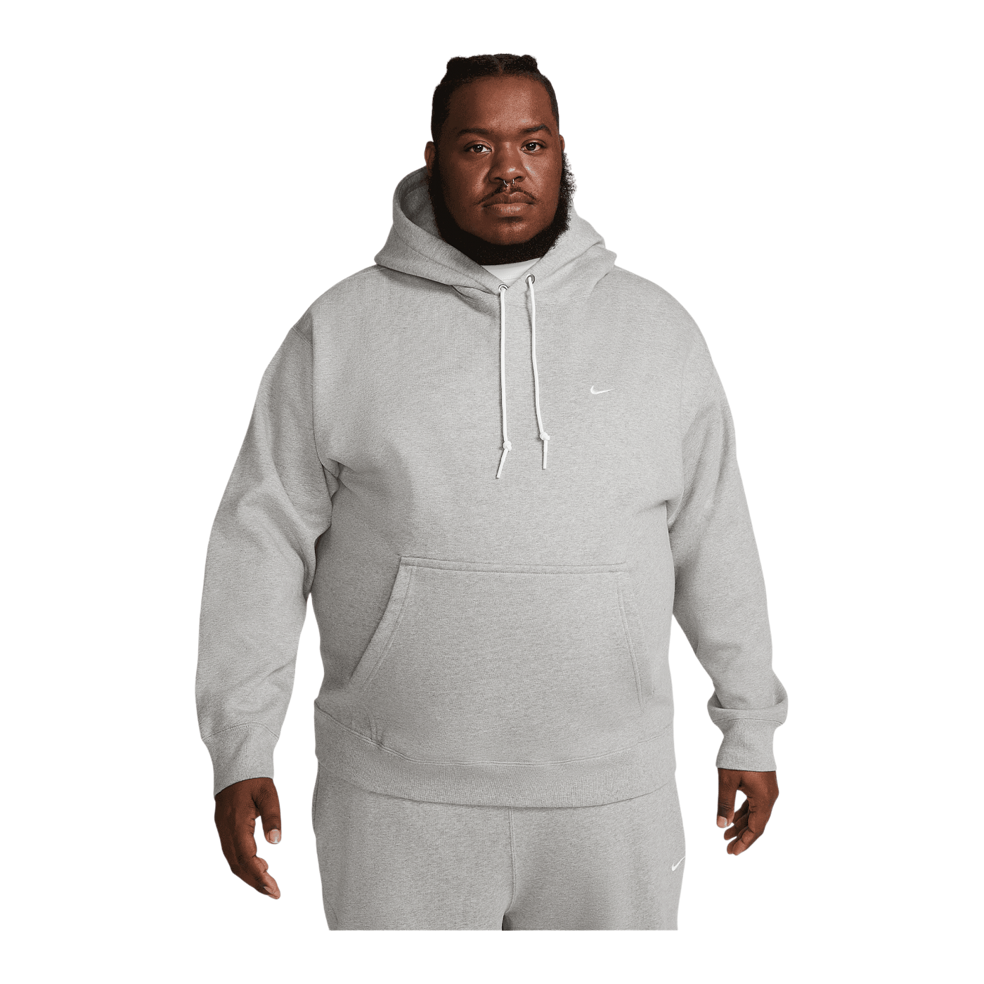 Nike Fleece Solo Swoosh Hoody Grau F063