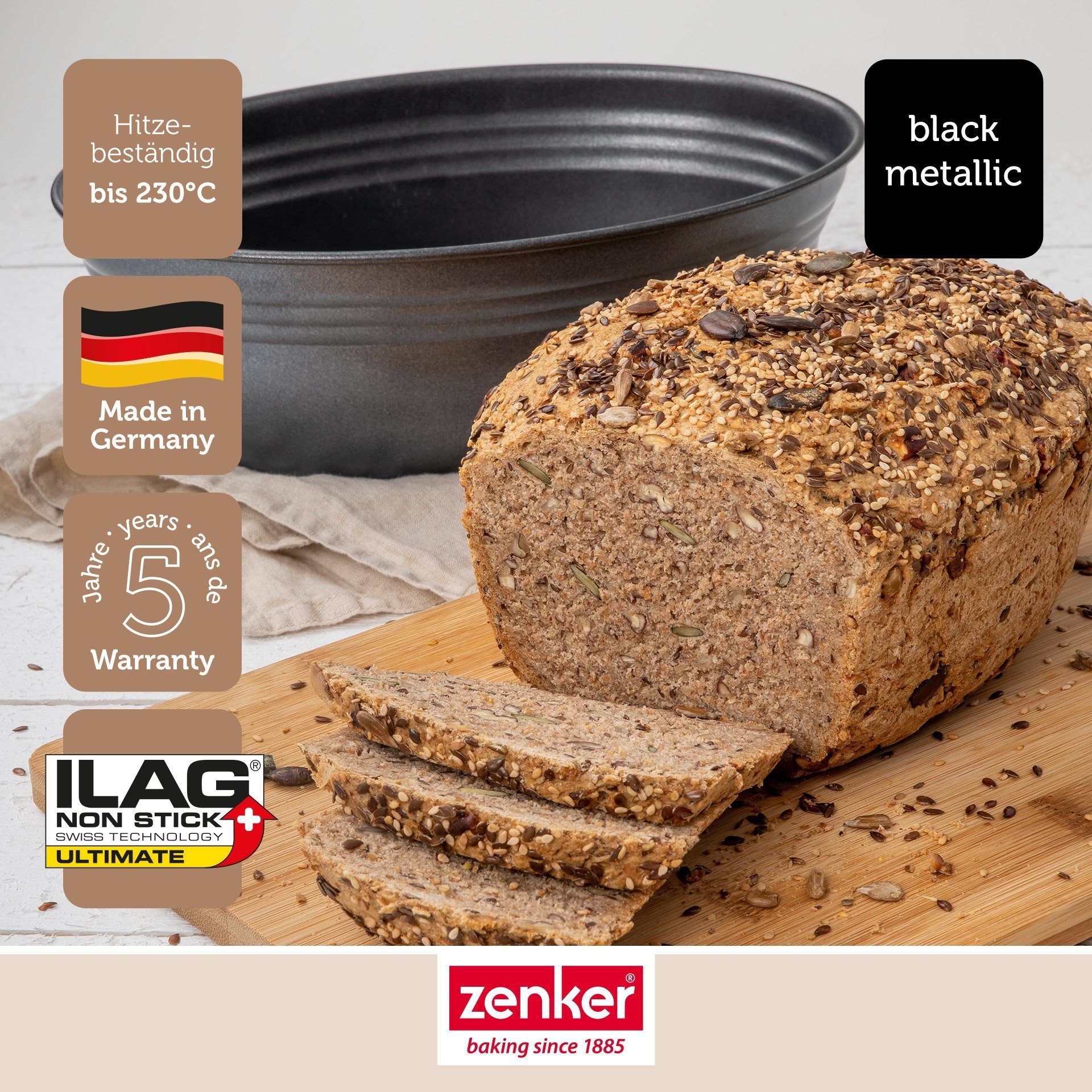 Zenker Brotbackform Black Metallic