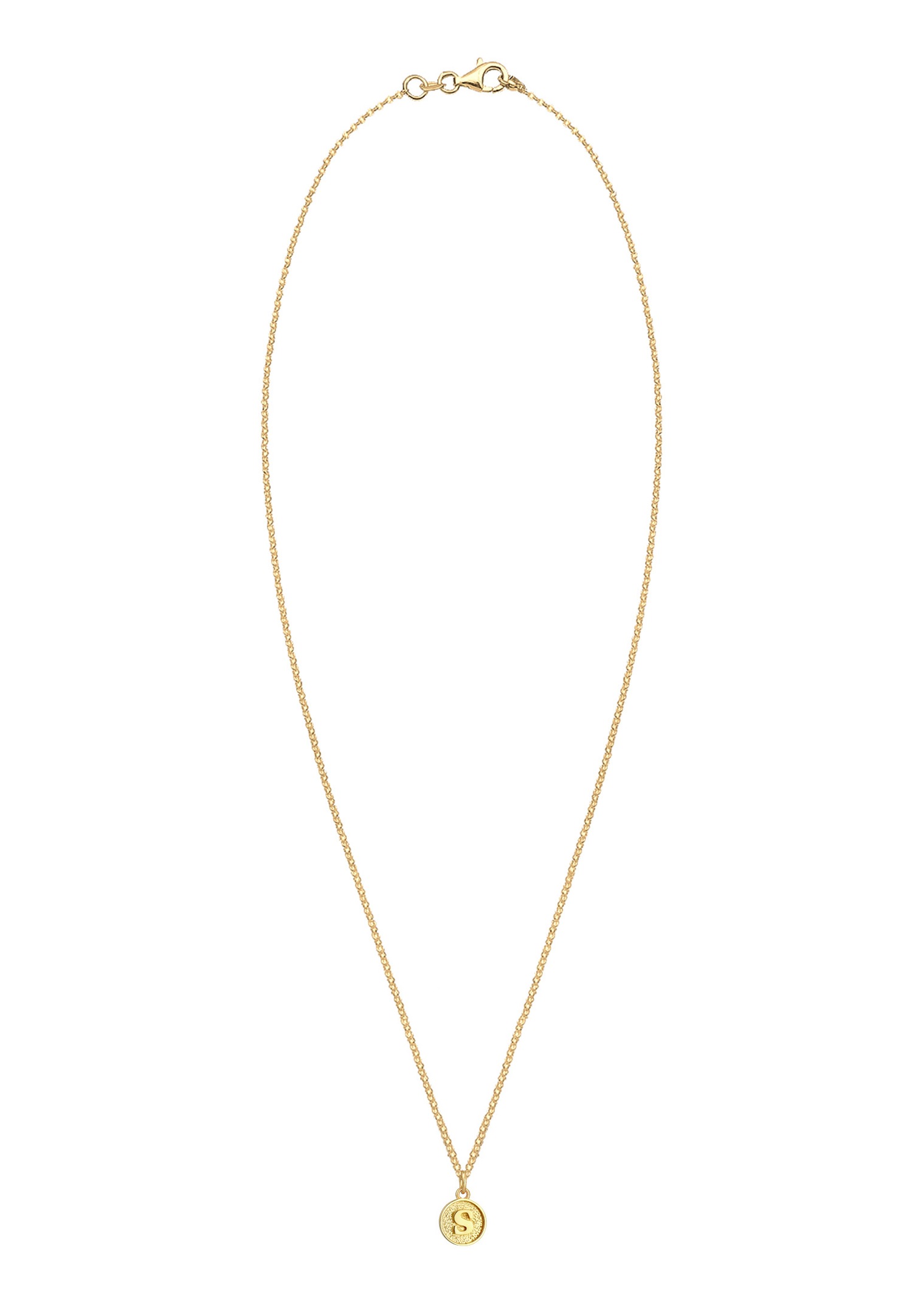 Elli Letter S Basic Pendant Necklace for Women - (925/1000) Silver