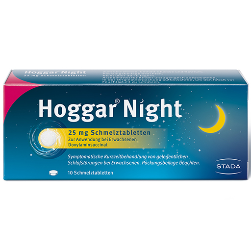 HOGGAR Night 25 mg Schmelztabletten  10 St  Schmelztabletten