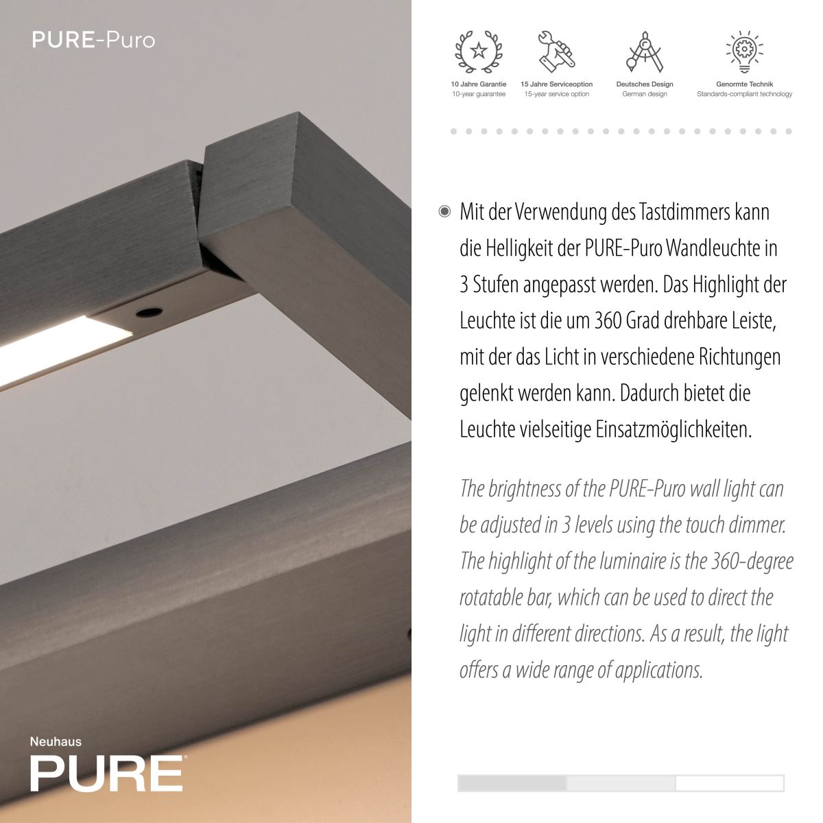 Paul Neuhaus LED Wandlampe Pure Puro