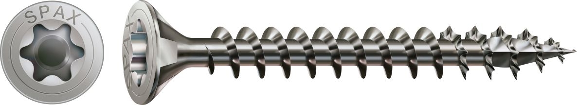 SPAX 1197000500353 RVS schroef, 5 x 35 mm, Voldraad, Verzonken kop, T-STAR plus T20 - 200 stuks