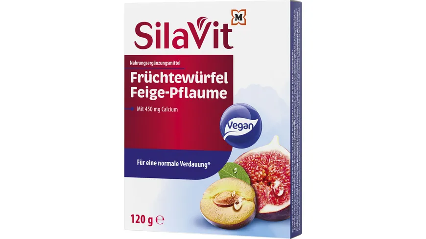 SilaVit Früchtewürfel Feige & Pflaume Calcium & Inulin 120 g