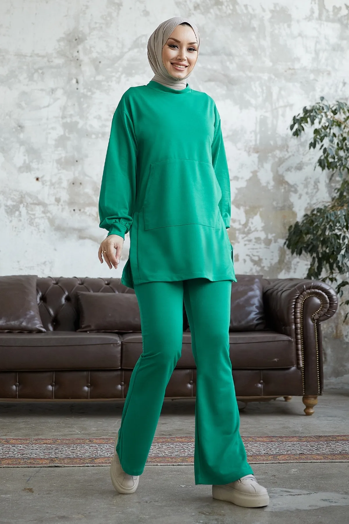 InStyle  Miora Spanischer Knöchel-Doppelanzug – Grün