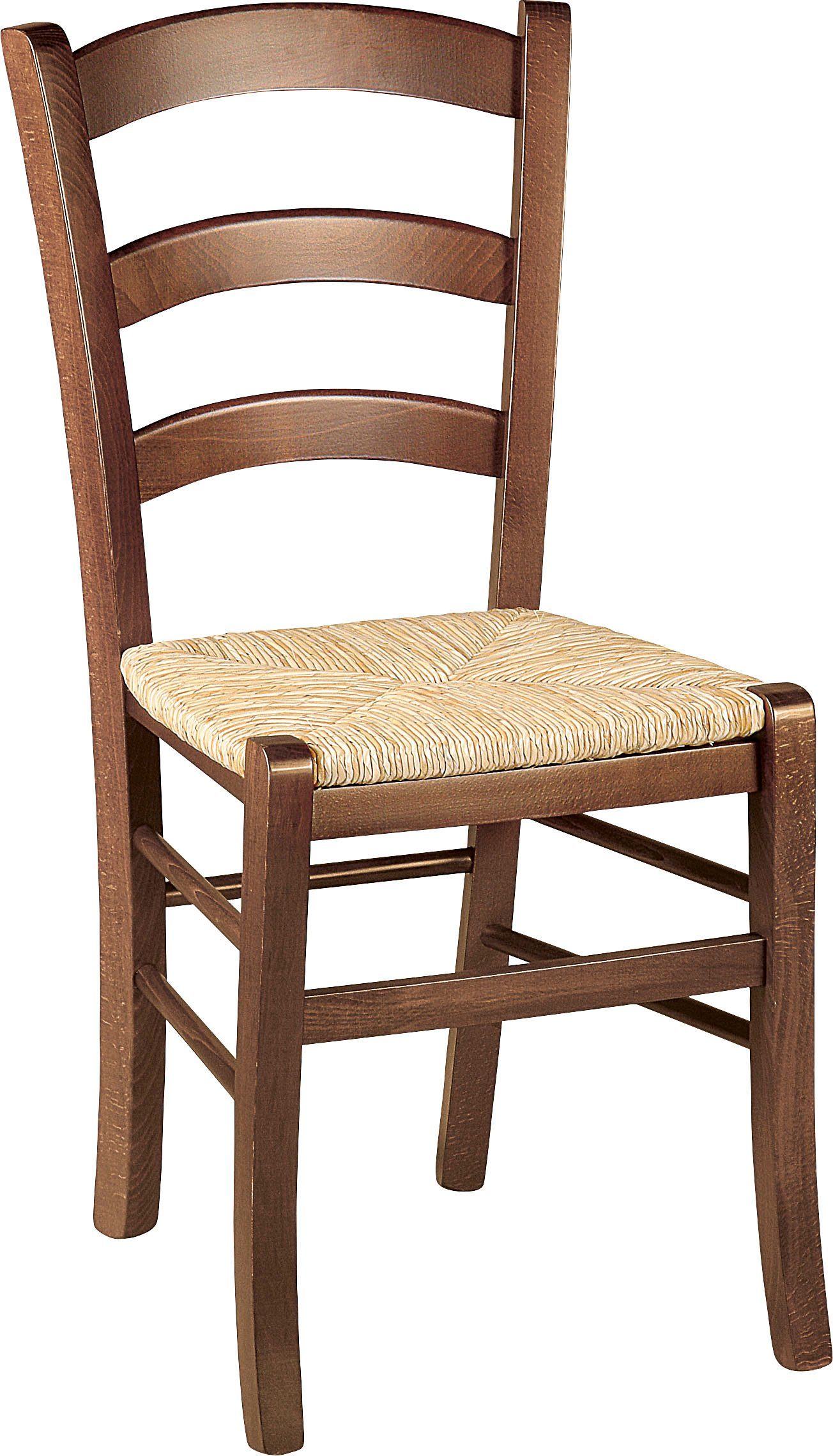 Home affaire 4-Fußstuhl Super Paesana (Set, 2 St), aus Massivholz Buche mit Sitz aus Grasgeflecht