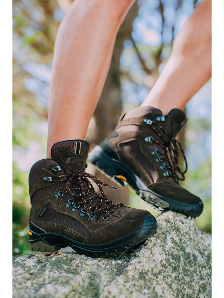 GUGGEN MOUNTAIN Wanderstiefel Uni in Braun günstig kaufen