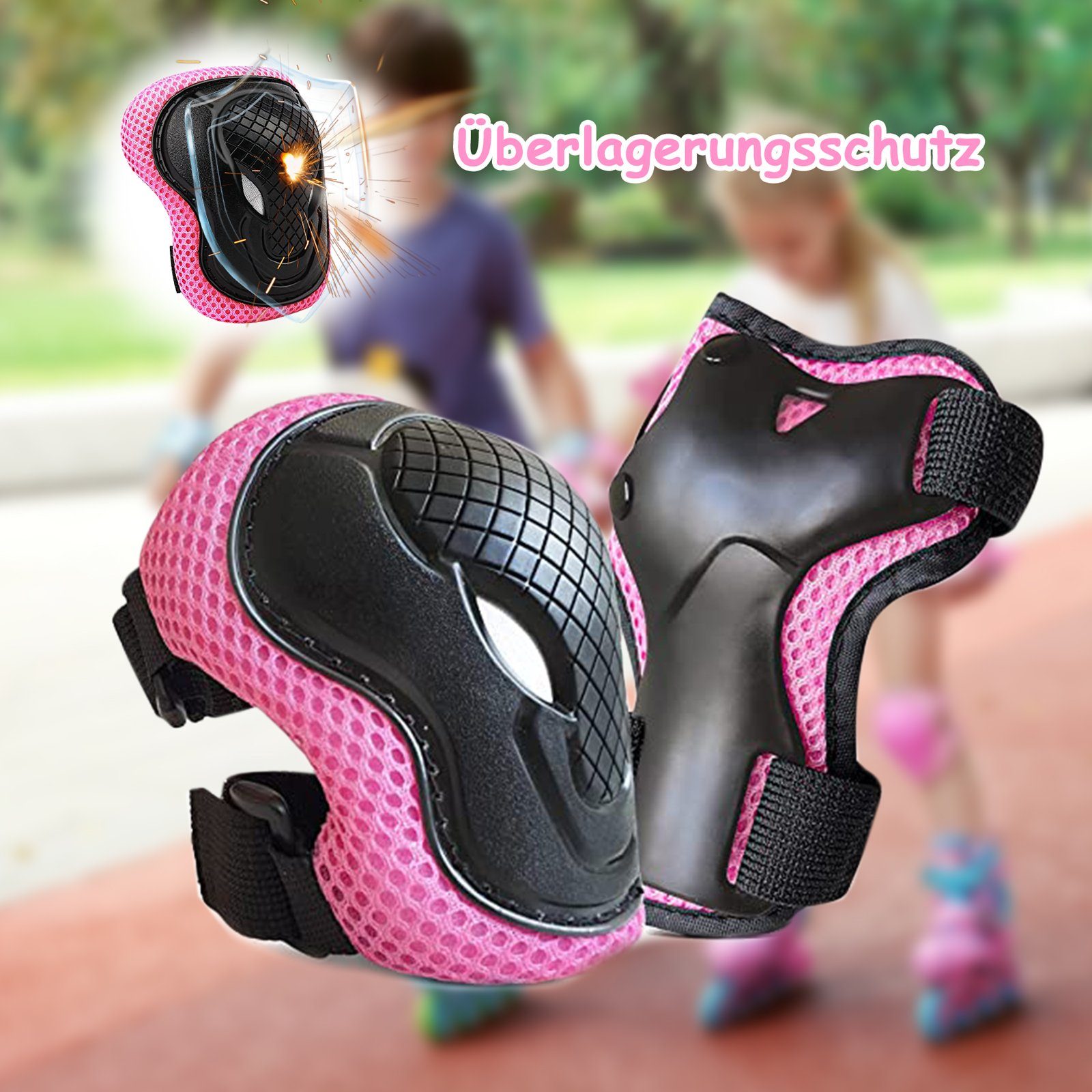 CALIYO Protektoren-Set Skateprotektoren Outdoor Sport Protection Set (6-tlg), für Kinder, Jugendliche sowie Erwachsene geeingnet