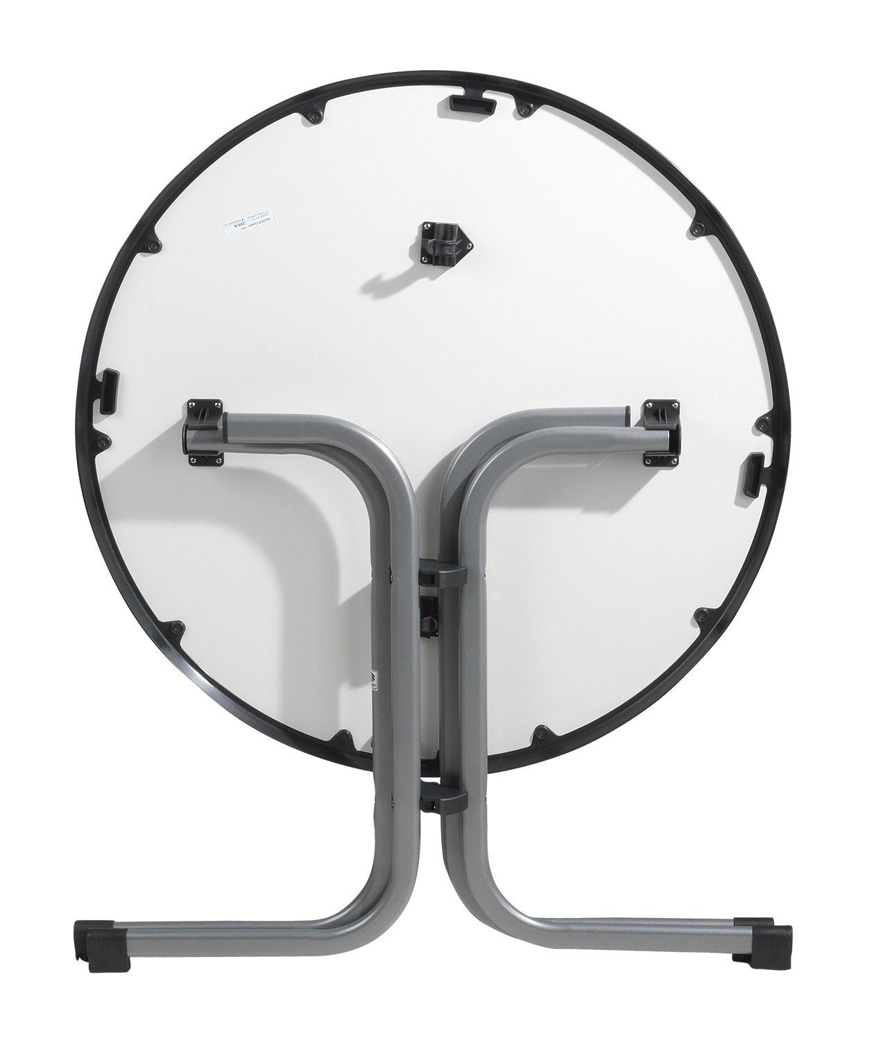 Sieger Gartenmöbel Gartentisch MECALIT, Klappbar, Ø 86 cm, Metall, Anthrazit, Graphitfarben, Tischplatte aus Mecalit