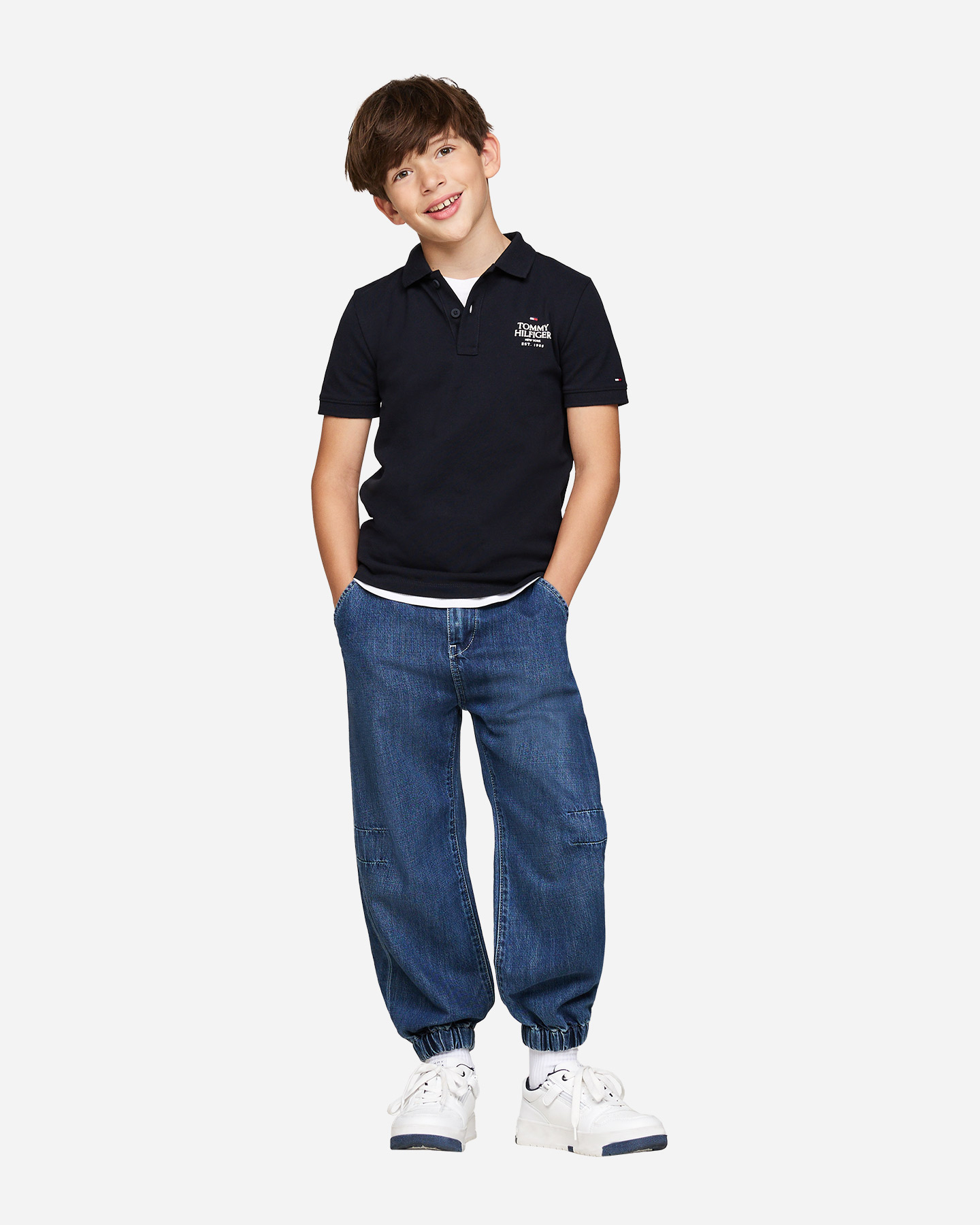Polo Tommy Hilfiger Small Logo Jr KB0KB09272-DW5