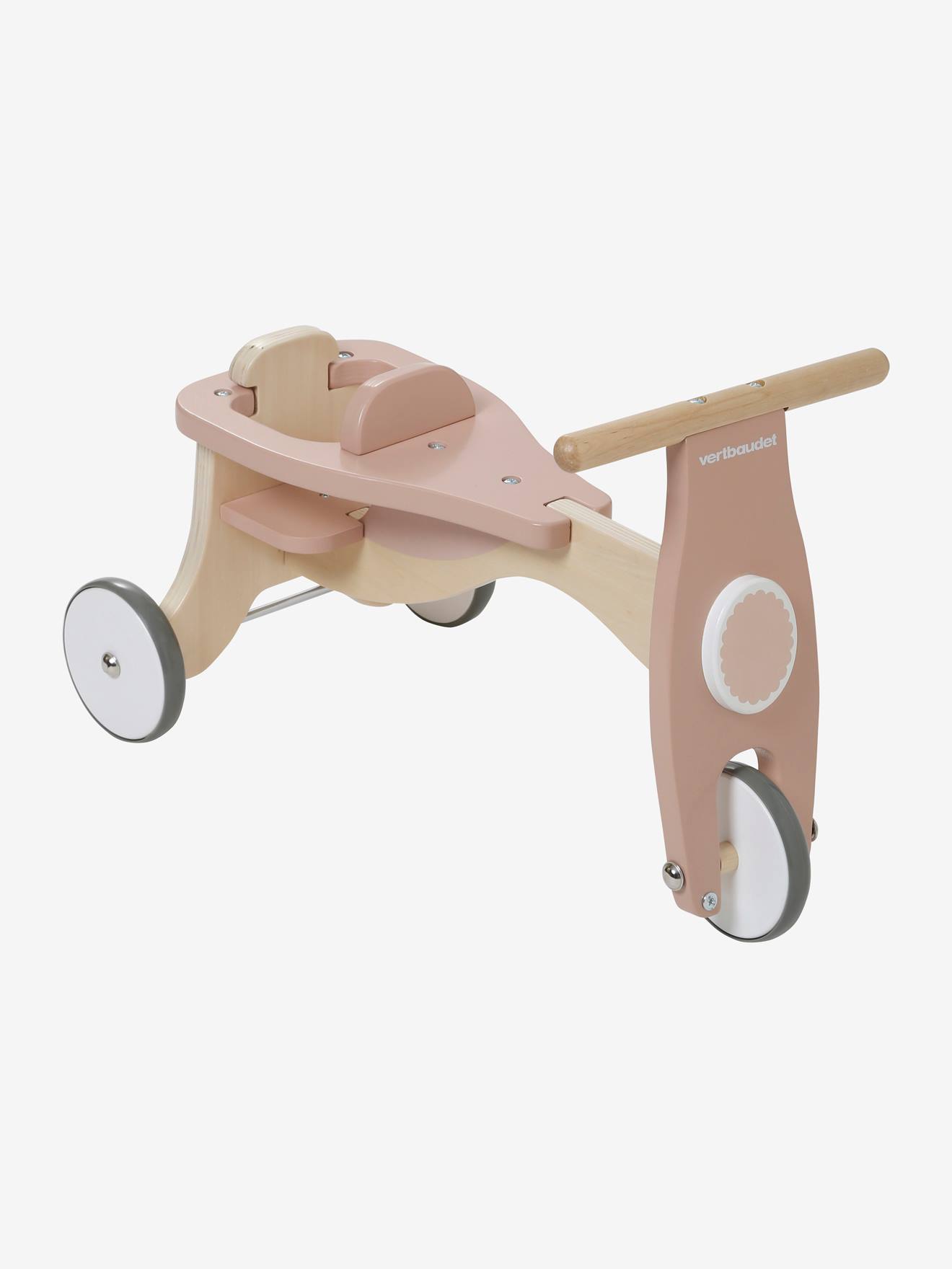 Vertbaudet Kinder Dreirad mit Puppensitz, Holz FSC - beige