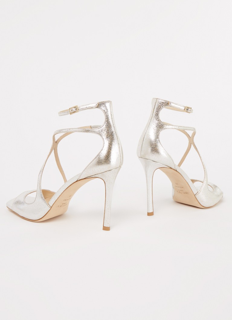 Sandale Jimmy Choo Asia din piele cu finisaj metalic