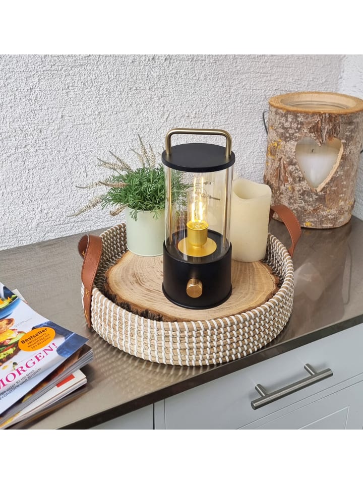 Coen Bakker LED Laterne Lampe dimmbar Warmweiß IP44 Innen & Außen 25x11cm in Schwarz günstig kaufen onesize