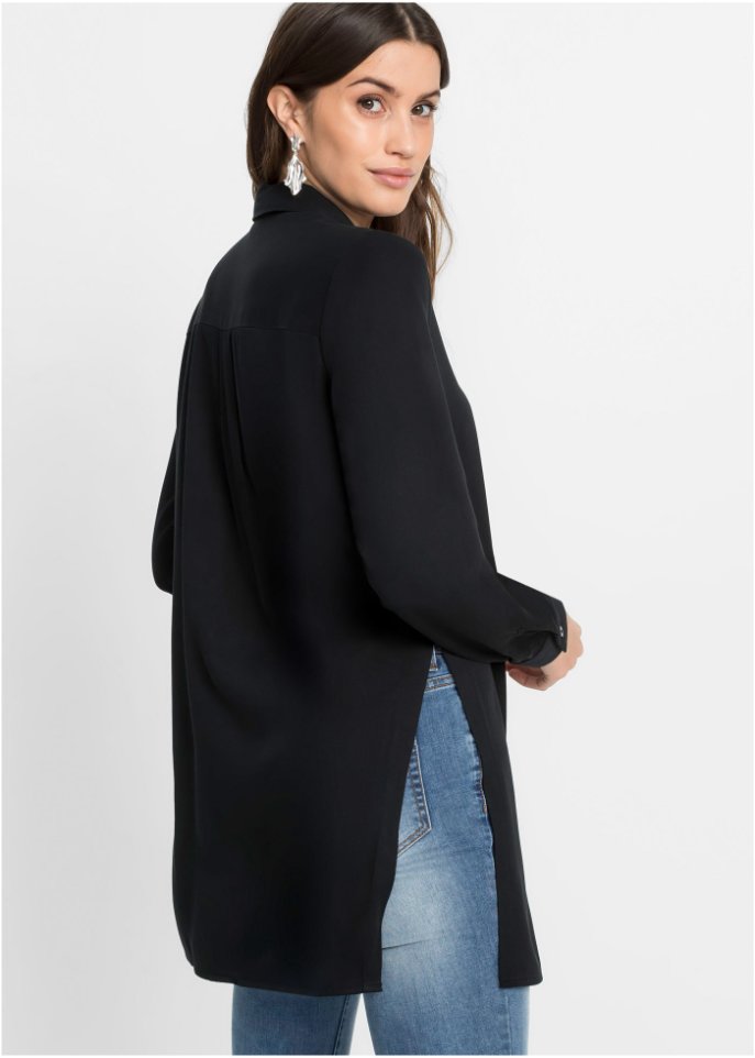Longbluse mit Schlitz