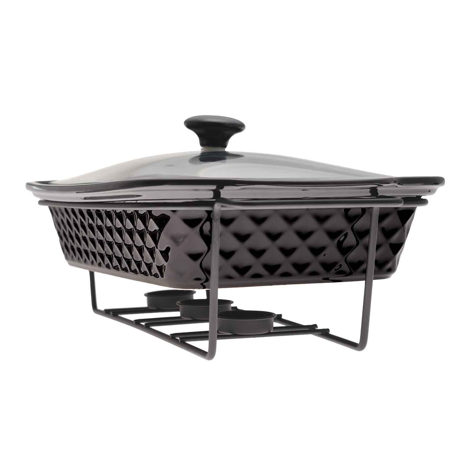 4BIG.fun Backform Speisenwärmer 3 L Wärmebehälter Chafing-Dish, (Keramik-Chafer Buffetwärmer)