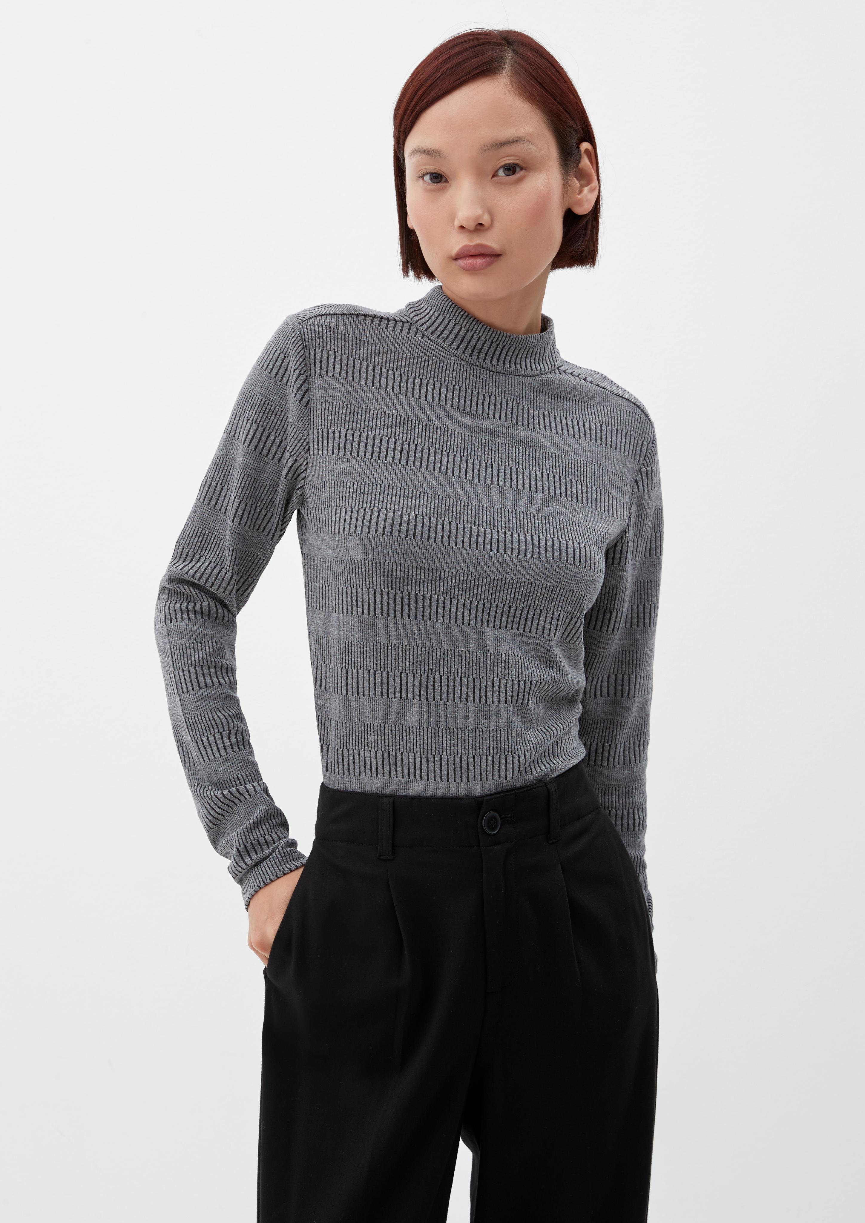 Longsleeve mit Stehkragen  2121397-9999