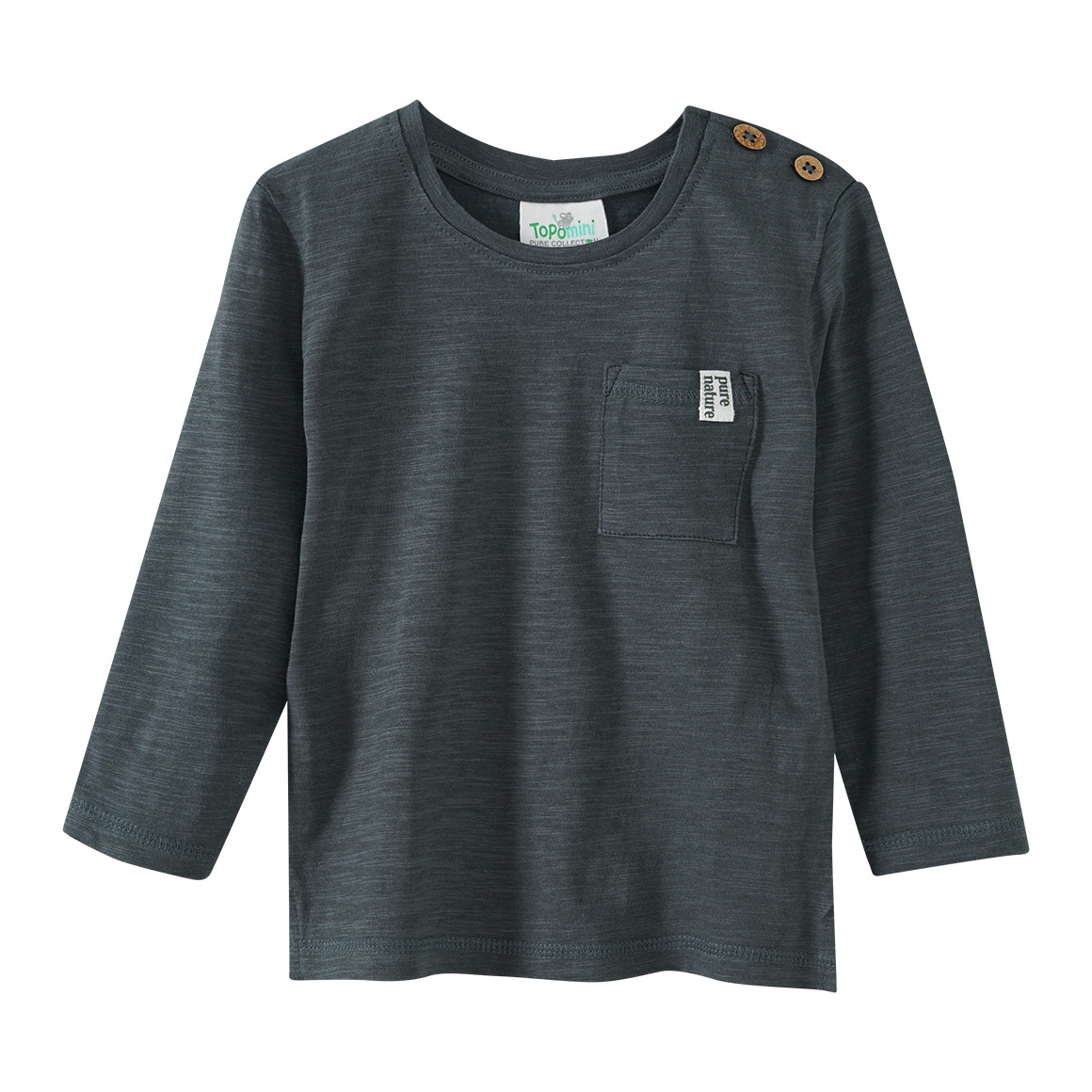 2 Baby Langarmshirts mit Flammgarn