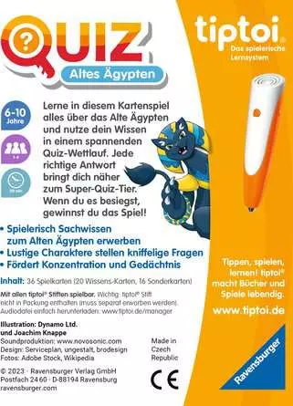 tiptoi® Quiz Altes Ägypten - Lernspiel ab 6 Jahren