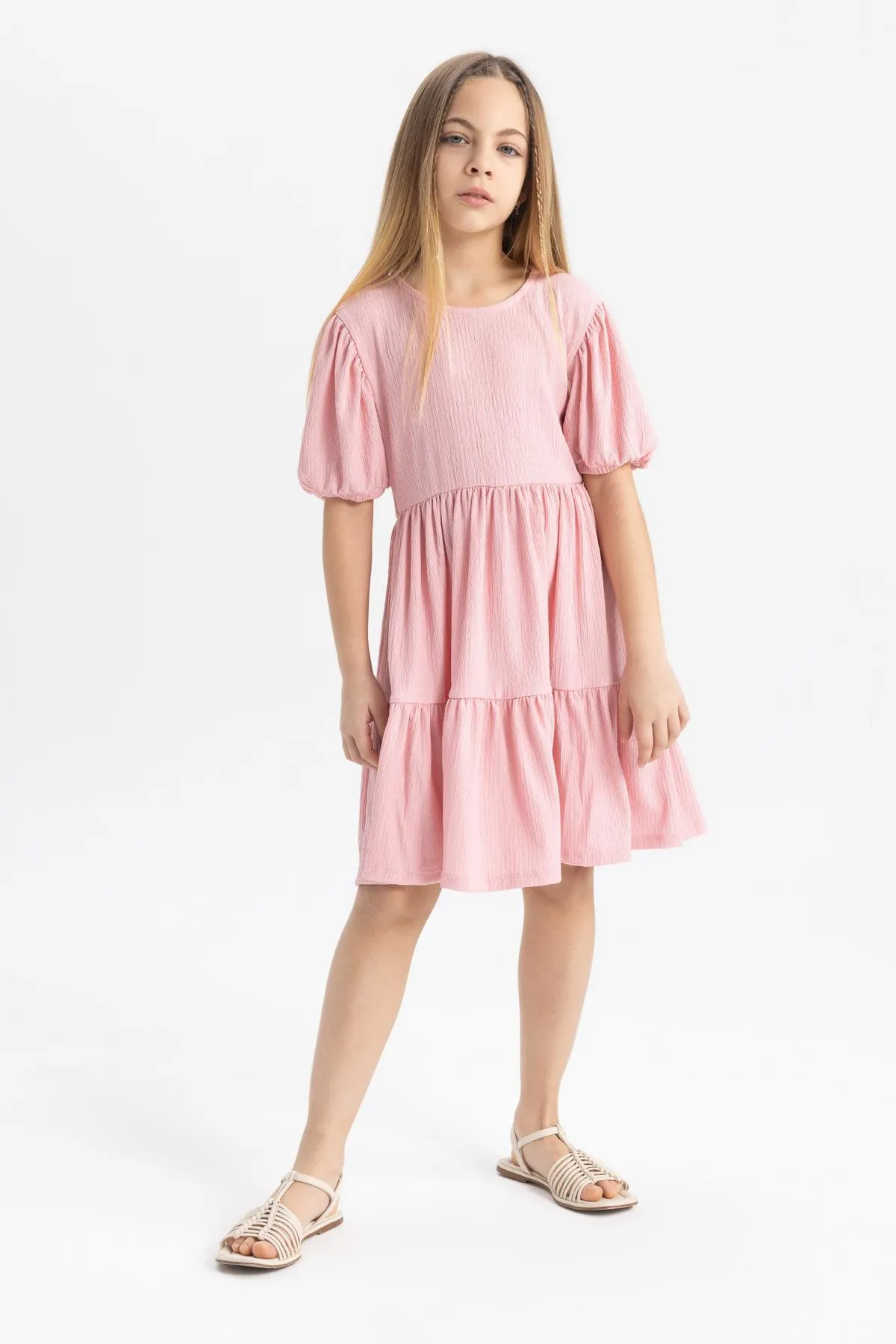 DeFacto  Kurzärmliges Wickelkleid für Mädchen - B4335a824sm