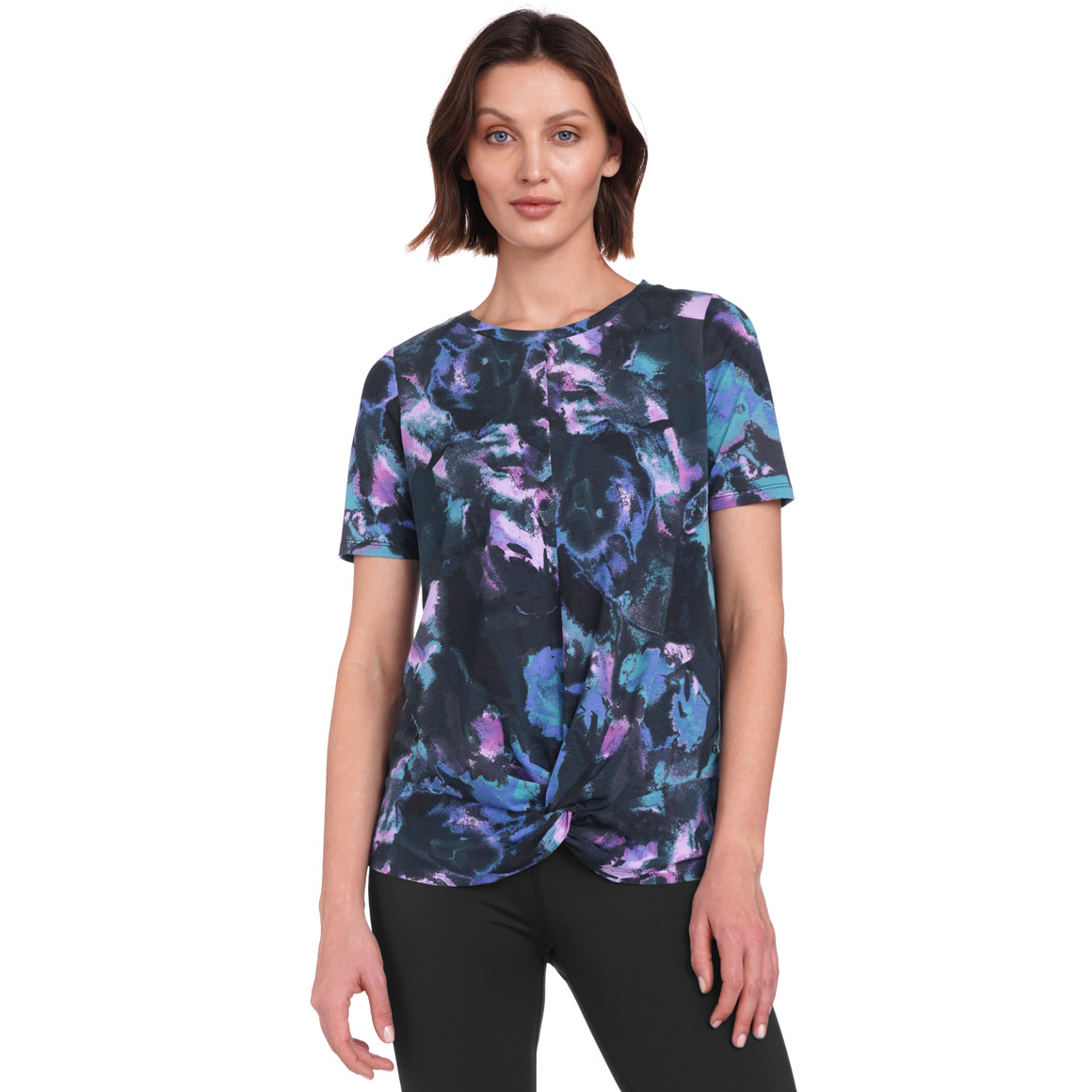 Damen Yoga-T-Shirt mit Knotendetail