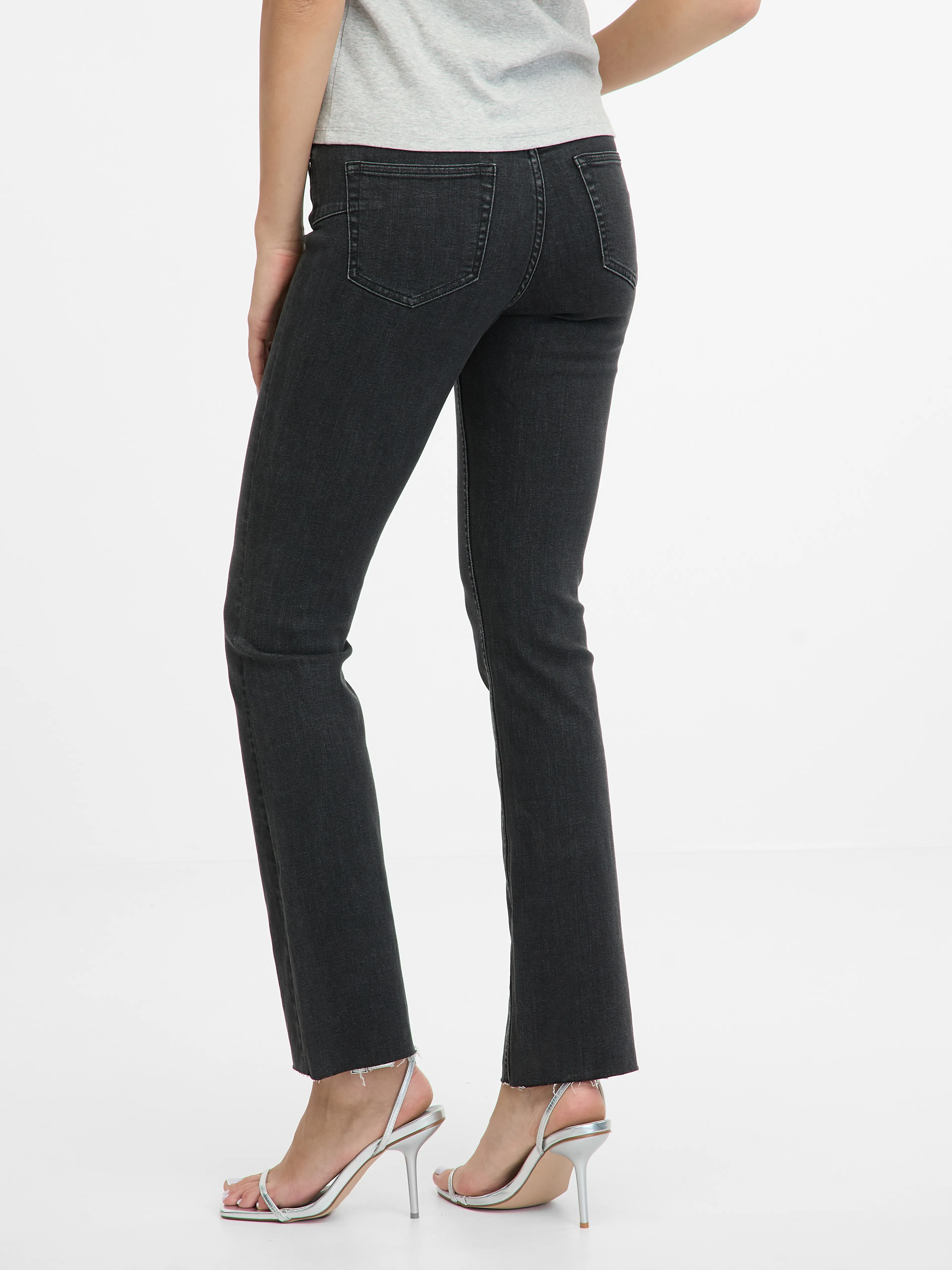 Schwarze Damen-Bootcut-Jeans ORSAY