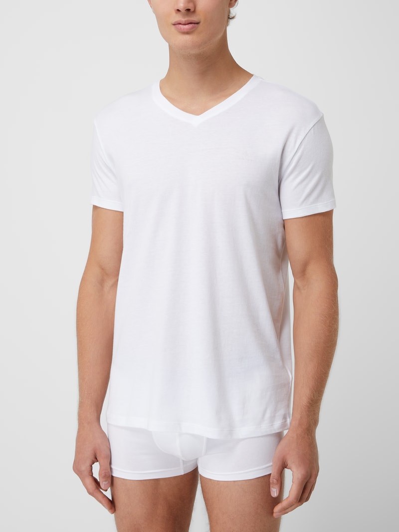 T-Shirt aus Baumwolle im 2er-Pack in weiß