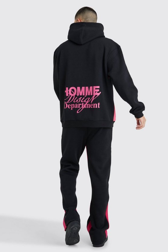 Oversize Trainingsanzug mit Homme-Print