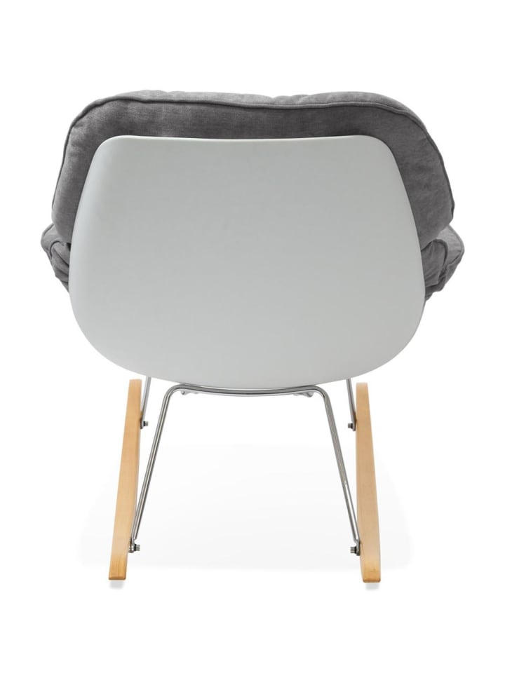 KADIMA DESIGN Schaukelstuhl Textil Holzkufen, Designsessel, Komfortabler Polstersessel günstig kaufen onesize