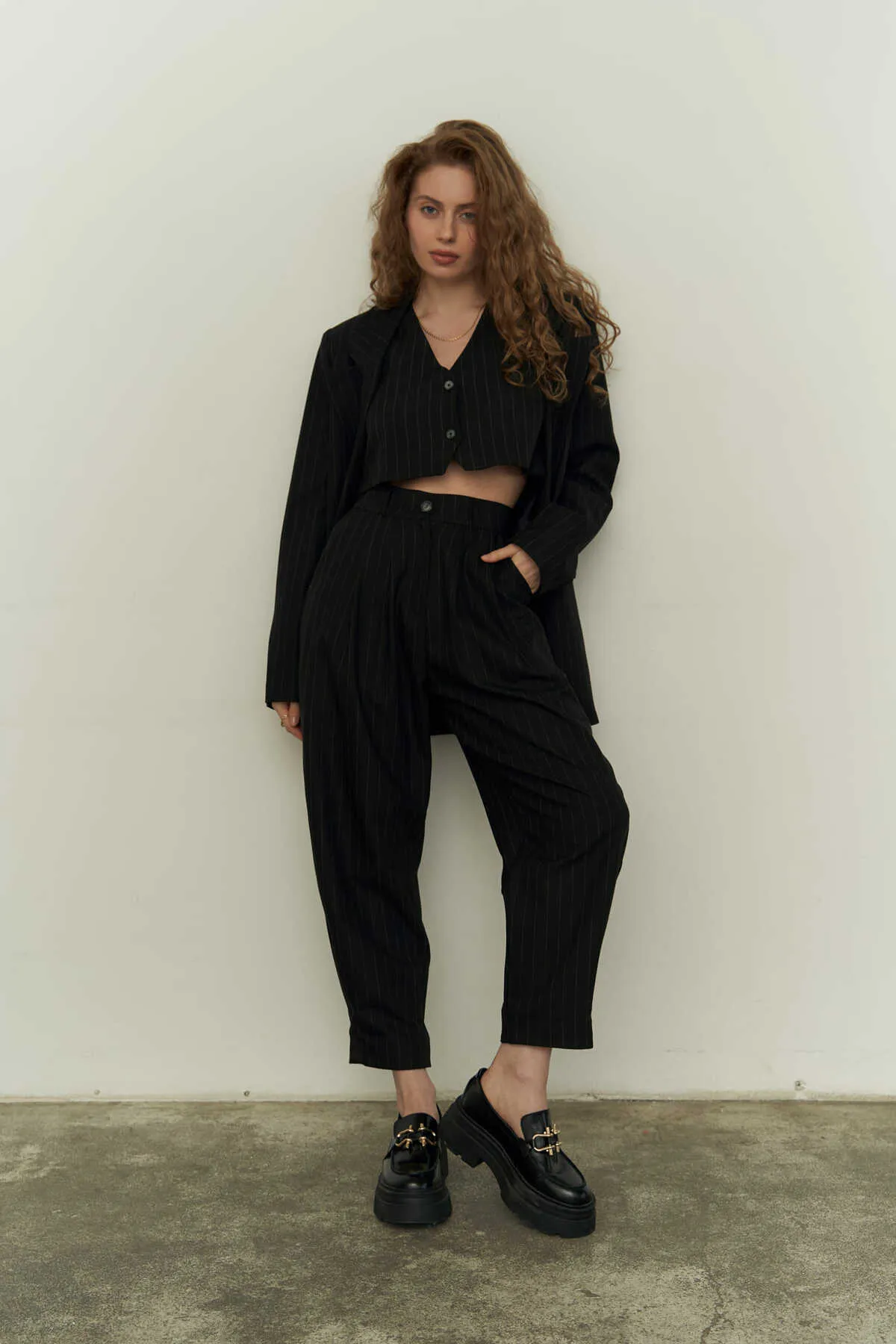 MCLLCTN  Polly Black Dreifachjacken-Set