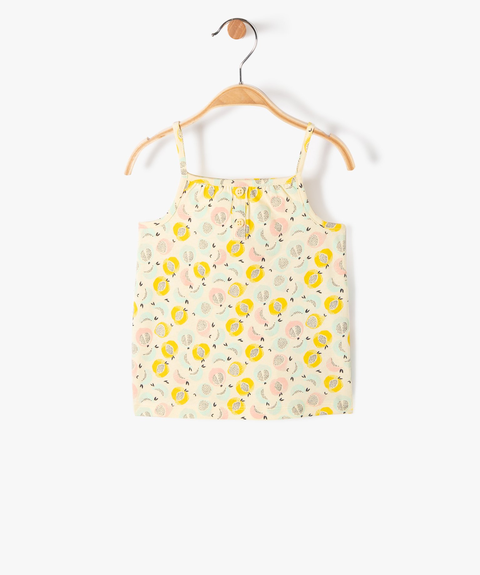 Débardeur bébé fille imprimé à fines bretelles jaune | GEMO