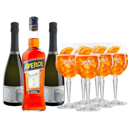 PACK APEROL 6 VERRES + PROSECCO EXTRA DRY 